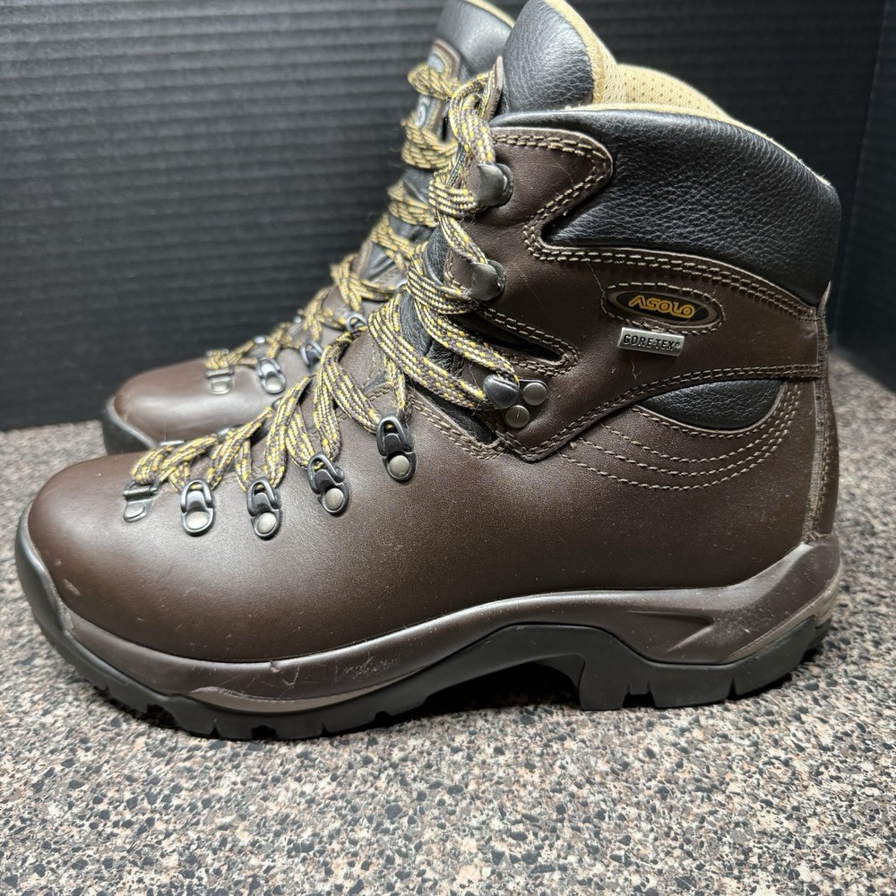 Asolo TPS 520 GV Leather Hiking Boots Gore-Tex Vibram Soles Women US 10.5 Brown